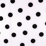 Polka Dot Stoff Schwarz 55mm Weiß - Ribes y Casals