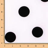 Polka Dot Stoff Schwarz 55mm Weiß - Ribes y Casals