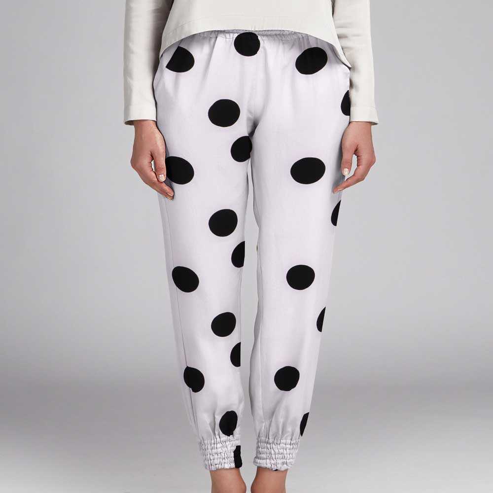 Polka Dot Stoff Schwarz 55mm Weiß - Ribes y Casals