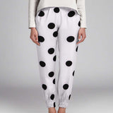 Polka Dot Stoff Schwarz 55mm Weiß - Ribes y Casals