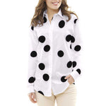 Polka Dot Stoff Schwarz 55mm Weiß - Ribes y Casals