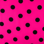 Polka Dot Stoff Schwarz 55mm Fuchsia - Ribes y Casals