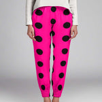 Polka Dot Stoff Schwarz 55mm Fuchsia - Ribes y Casals