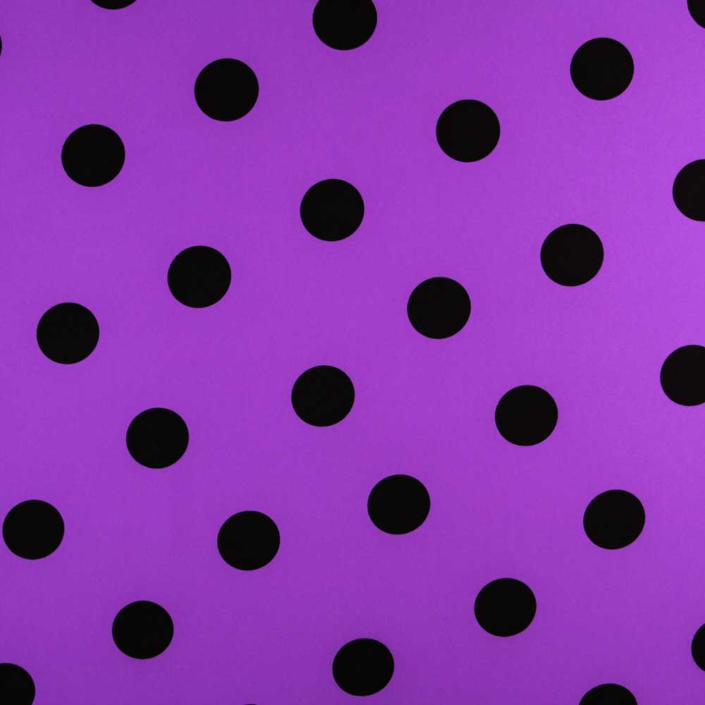 Schwarzer Polka Dots Stoff 55mm Lila - Ribes y Casals