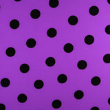 Schwarzer Polka Dots Stoff 55mm Lila - Ribes y Casals