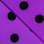 Schwarzer Polka Dots Stoff 55mm Lila - Ribes y Casals