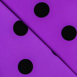 Schwarzer Polka Dots Stoff 55mm Lila - Ribes y Casals