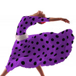 Schwarzer Polka Dots Stoff 55mm Lila - Ribes y Casals