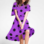 Schwarzer Polka Dots Stoff 55mm Lila - Ribes y Casals