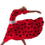 Polka-Dot-Stoff Schwarz 55mm Rot - Ribes y Casals