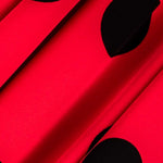 Polka-Dot-Stoff Schwarz 55mm Rot - Ribes y Casals