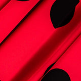 Polka-Dot-Stoff Schwarz 55mm Rot - Ribes y Casals