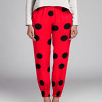 Polka-Dot-Stoff Schwarz 55mm Rot - Ribes y Casals