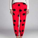 Polka-Dot-Stoff Schwarz 55mm Rot - Ribes y Casals