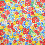 Rotes Blumen-Aquarell bedruckter Lycra-Stoff - Ribes y Casals