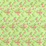 Bedruckter Lycra-Stoff Blumen Pistazie Hintergrund - Ribes y Casals