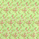 Bedruckter Lycra-Stoff Blumen Pistazie Hintergrund - Ribes y Casals