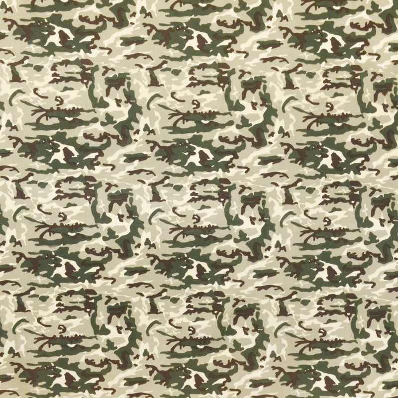 Militärischer bedruckter Lycra-Stoff Beige - Ribes y Casals