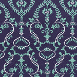 Marineblauer mosaikbedruckter Lycra-Stoff - Ribes y Casals
