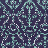 Marineblauer mosaikbedruckter Lycra-Stoff - Ribes y Casals