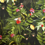 Bedruckter Lycra-Stoff Floral Panel Schwarz - Ribes y Casals