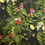 Bedruckter Lycra-Stoff Floral Panel Schwarz - Ribes y Casals