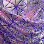 Fuchsia Lilac Hologramm Rhombus Lycra Hologramm Stoff - Ribes y Casals