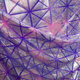 Fuchsia Lilac Hologramm Rhombus Lycra Hologramm Stoff - Ribes y Casals