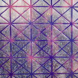 Fuchsia Lilac Hologramm Rhombus Lycra Hologramm Stoff - Ribes y Casals