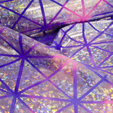 Fuchsia Lilac Hologramm Rhombus Lycra Hologramm Stoff - Ribes y Casals