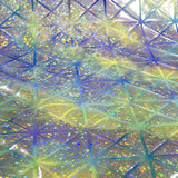 Hologramm Hologramm Rhombus Lila Gelb Lycra Stoff - Ribes y Casals