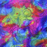 Holograph Lycra Holograph Stoff Multicolour Kreise - Ribes y Casals