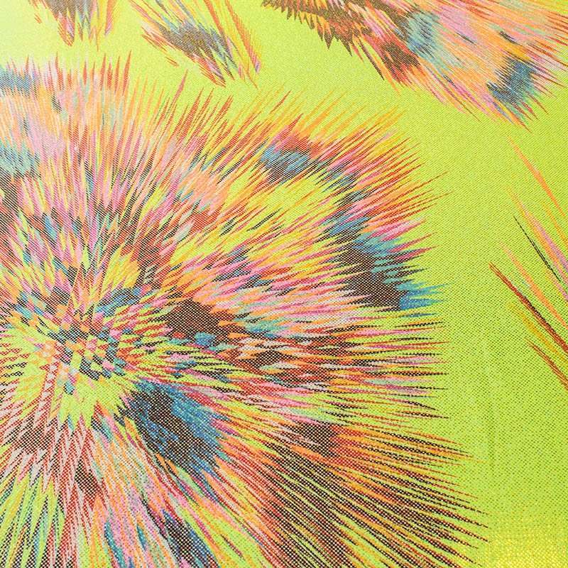 Gelbe Explosion Hologramm Lycra Hologrammstoff - Ribes y Casals