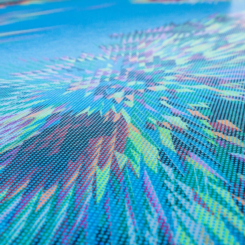 Grüne Explosion Hologramm Lycra Hologramm Stoff - Ribes y Casals