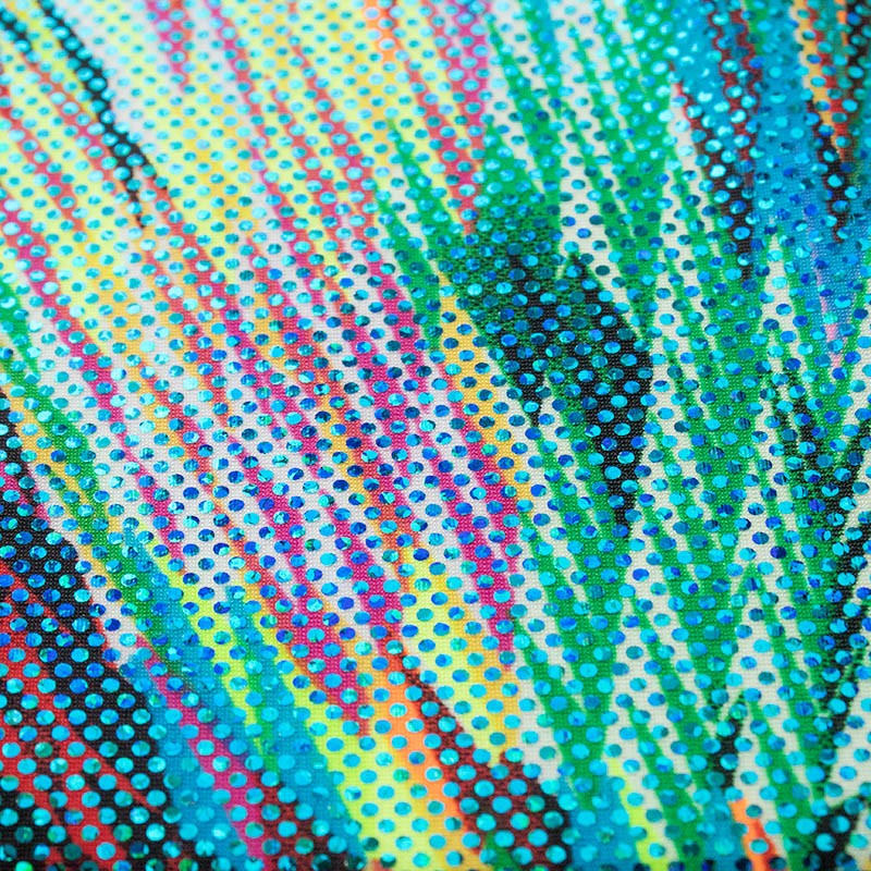 Grüne Explosion Hologramm Lycra Hologramm Stoff - Ribes y Casals