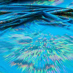 Grüne Explosion Hologramm Lycra Hologramm Stoff - Ribes y Casals