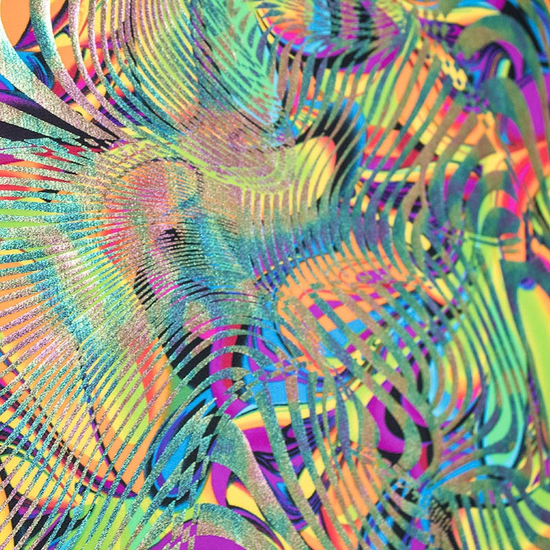 Holografisches Lycra Holografisches Gewebe Metallwellen Multicolour - Ribes y Casals