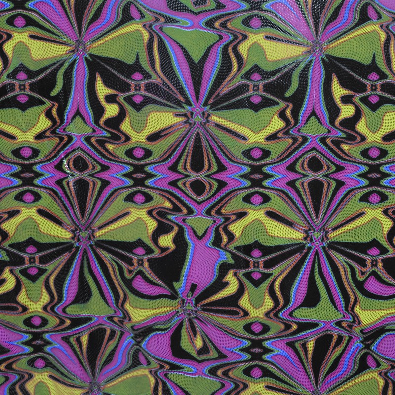 Psychedelisches Fuchsia Hologramm Lycra Hologrammstoff - Ribes y Casals