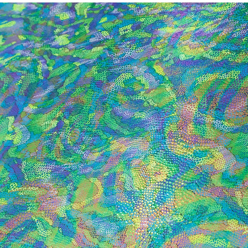 Blaues Reptil Hologramm Lycra Hologrammstoff - Ribes y Casals