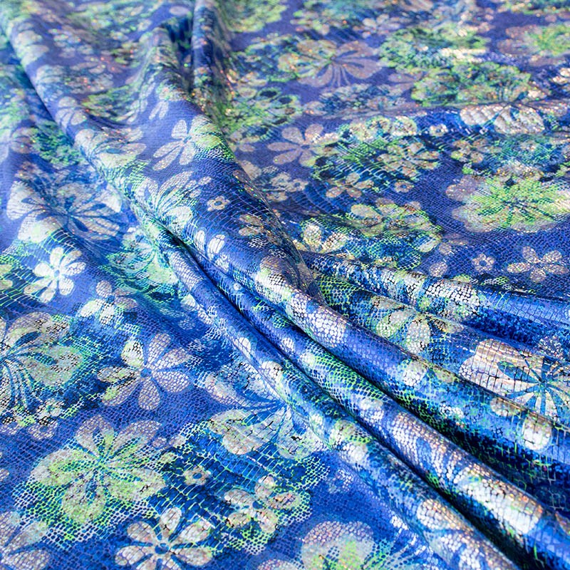 Holografie Vintage Blau Lycra Holografie-Stoff - Ribes y Casals
