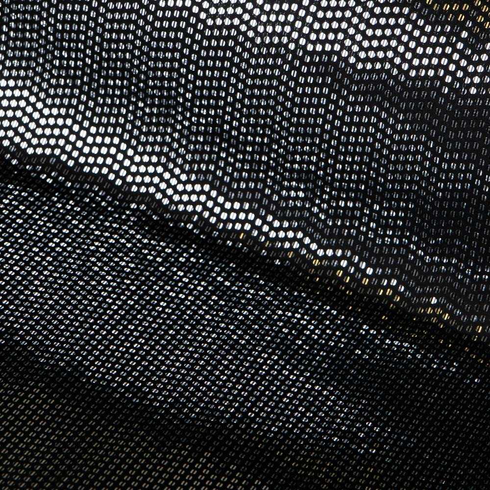 Stoff Lycra Lentejuela Laminat Schwarz - Ribes y Casals