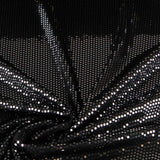 Stoff Lycra Lentejuela Laminat Schwarz - Ribes y Casals