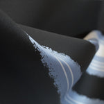 Blauer Mikado-Jacquard-Stoff - Ribes y Casals