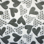 Stoff Minky Hearts Grau - Ribes y Casals