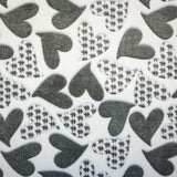 Stoff Minky Hearts Grau - Ribes y Casals