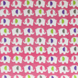 Stoff Minky Elefanten Rosa - Ribes y Casals