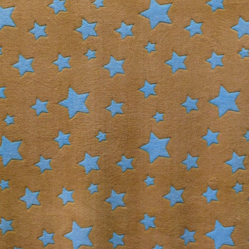 Stoff Minky Star Himmelblau Star - Ribes y Casals