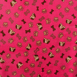 Stoff Minky Doggies Fuchsia - Ribes y Casals