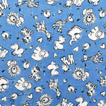 Stoff Minky Zoo Blau - Ribes y Casals