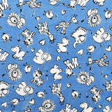Stoff Minky Zoo Blau - Ribes y Casals